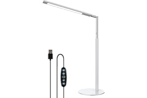 ‎KIMIMARA Kimimara Schreibtischlampe - LED Tischlampe Dimmbar Nachttischlampe 5 Farben 6 Helligkeitsstufen Tageslichtlampe Augenschutz,Schreibtisch Lampe für Büro,10W