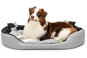 LIONTO Dibea DB00312 Legowisko dla Psa 4 w 1, L, Czarny/Szary