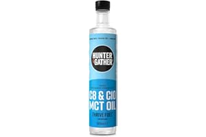 Hunter & Gather Aceite MCT C8 y C10 500ml | Coco 100% Orgánico Triple destilado al Vapor | Keto, Bajo en Carbohidratos & Paleo | Libre de Azúcar, Aceite Vegetal y de Semillas
