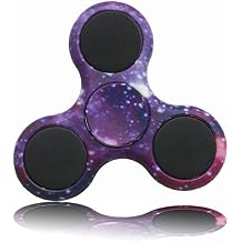 KAIHONG Tri Fidget Hand Spinner Toy - 3-5 minutos 360 Grados de Rotación Giros de alta velocidad perfectos para dejar de fumar,ADD, ADHD, ansiedad y autismo para adultos y niños (Cielo púrpura)