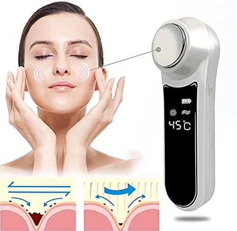 Facial Skin Massaging System Beauty Instrument Firming Care Device Hot And Cold Skin Care Device Ultrasonic Facial Scrubber Vibration Portable Electric USB Rechargeable Face Massagers Home Beauty Device