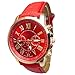 Produktbild Gaddrt 2015 Frauen stilvolle Ziffern Kunstleder analoge Quarz-Armbanduhr Damenuhr (Red)
