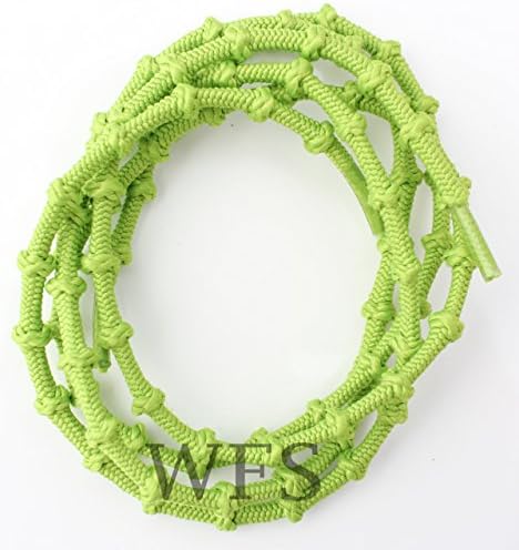 High Performance Unisex WFS NEON GREEN Knot Shoe Laces are Elastic No Tie Laces with Anti Loose Locking Nodes Laces for Triathlon, Running Shoes, Sports Trainers
