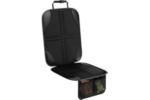 LIPJISL Autositzschutz Kindersitzunterlage ISOFIX Autositze Kindersitzunterlage Autositzauflage zum Schutz Anti-Rutsch Autositzschoner für Kindersitz Schwarz 1 Stück