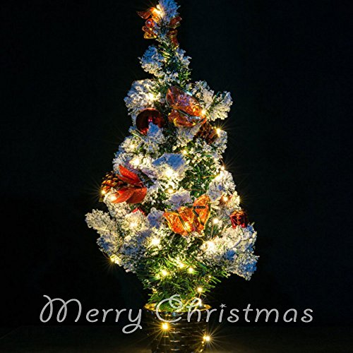 VOYOMO(TM) 4 Stück 10er LED-Lichterkette Warmweiß Weihnachtsbeleuchtung Innen Micro Draht Batterie-betrieben 3.3Ft/1M - 4