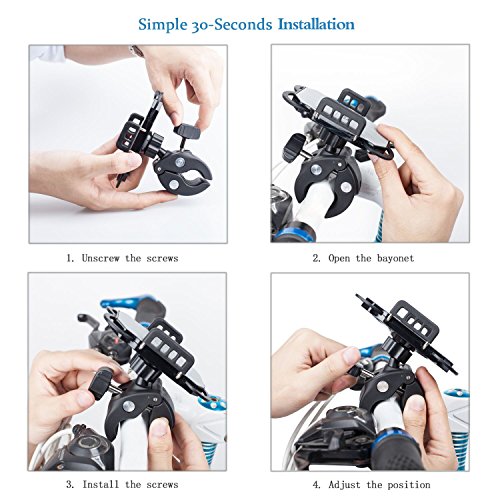 Handyhalterung Fahrrad Kratzschutz 360°Drehbarem Gelenk [Lebenslange Garantie] IZUKU Universal Handyhalter Fahrrad rutschfrei bombenfest Kompatibel für alle Smartphones mit einer Breite von 5,0cm bis 9,2cm - 5