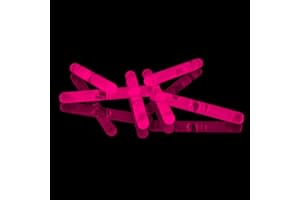 KNIXS Micro/Mini Glow Sticks Bulk Pack - 50 Pieces/Bag - Pink/Pink Luminous for Party/Fishing (Bite Alarm) / Balloons / as Decoration for Necklaces, Earrings or Hair Accessories