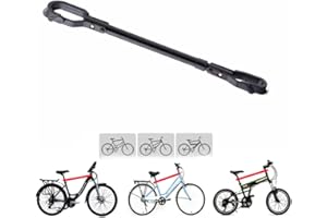 LKJYBG Ladies Cross Bar Converter, Bike Rack Adjustable Adapter Bar and Frame Cross-Bar Tube Top Adaptor, Bike Bicycle Frame Conversion Device Black
