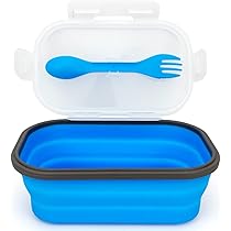 Cragmut 2 stuks opvouwbare lunchbox, 800 ml, opvouwbare