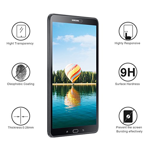 Panzerglas Schutzfolie f  r Samsung Galaxy Tab A 10 1  Glas Folie Panzerfolie  9H Hardness  Ultra HD Klar  Kratzfeste  Widersteht Flecken und Fingerab