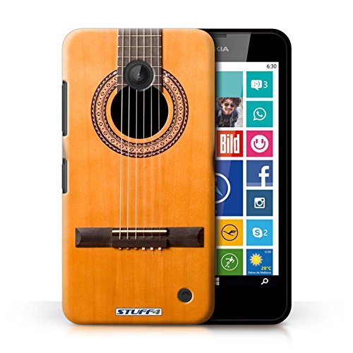 Preisvergleich Produktbild Stuff4 Hülle / Hülle für Nokia Lumia 630 / Holz Akustische Muster / Gitarre Kollektion