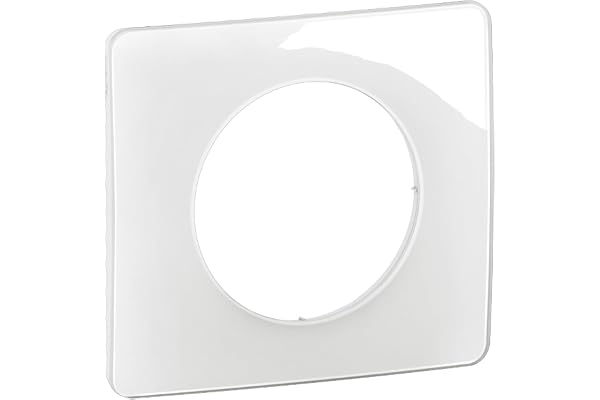 LEGRAND | Plaque 1 Poste Blanc Emaillé, Céliane, Finition Brillante Et Moderne, Montage Horizontal Ou Vertical, Compatible Avec Mécanismes Céliane