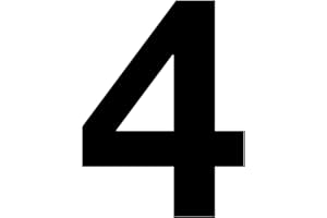 ISECUR Adesivo con numero 4 di colore nero, altezza 10 cm, numero di casa autoadesivo, numero da incollare, per esterni, cassetta delle lettere, porta I resistente alle intemperie, kfz_673_4