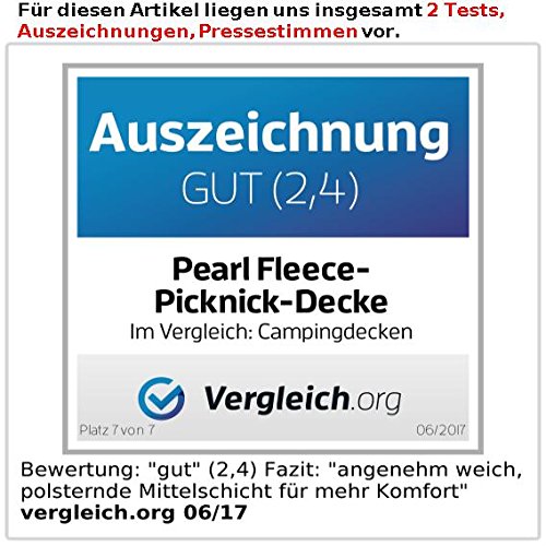 PEARL Fleece-Picknick-Decke mit wasserabweisender Unterseite, 200 x 175 cm - 5