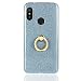 Produktbild Everainy Xiaomi Redmi 6 Pro/Xiaomi Mi A2 Lite Hülle Silikon Gummi Cover mit Ring 360 Grad Ständer Hüllen Kompatibel für Xiaomi Mi A2 Lite Handyhülle Stoßfest TPU Stoßstange Schutzhülle (Silber)