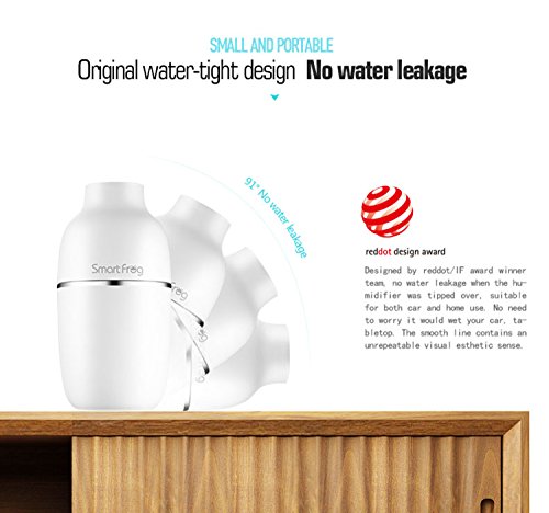 Beawelle® Water Pearl schwarz Auto Aroma Diffuser 180ml Ultraschall Luftbefeuchter Humidifier Auto Shut-off ,sicher und leise – Air Diffuser Reiniger Lufterfrischer für Autos [Energieklasse A+] - 6
