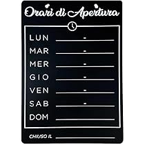 Cartello APERTO/TORNO SUBITO Bifacciale Per Negozio - 20x7cm Con Catenella E Ventosa | Verde/Blu - Foto 5