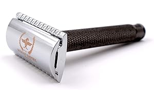 Razor Blades Club Caesar Gun Metal podwójna golarka bezpieczeństwa firmy Roman Empire Shaving, klasyczna, stalowe ostrza do golenia (Astra-Derby-Shark-Treet) (Gunmetal, 1 sztuka)