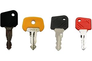 GENERIC Lot de 4 clés d'allumage de rechange pour chariot élévateur Jungheinrich Ant BT compatible avec chariot élévateur Komatsu Linde Stapler Ant Still 801 530 701 702