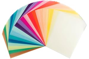 ‎IDEEN MIT HERZ Ideen mit Herz 100 Transparentpapiere, DIN A4, 20 Farben, 130 g/m² | buntes Papier zum Basteln, Scrapbooking, Kartengestaltung, DIY u.v.m.