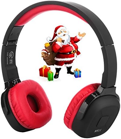 New Bee NB-6 Sports Wireless Bluetooth Headphone,Bluetooth 4.0 Stereo Headset Foldable Running Headphones with Mic NFC and Pedometer for Smartphones (Red)