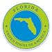 Produktbild DestinationVinyl 2 x 10cm/100mm Florida USAVinyl Selbstklebende Sticker Aufkleber Laptop Reisen Gepäckwagen Cool Zeichen Spaß #9339