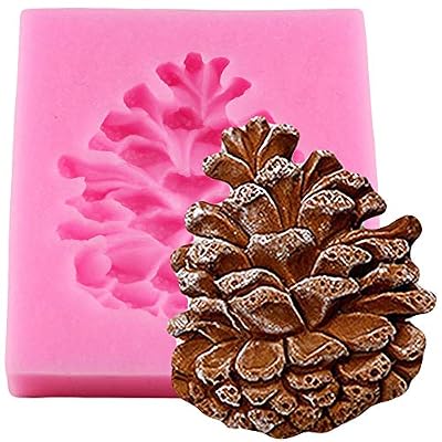 DYXSGBSZ Forme de Pomme de pin, Moule à gâteau, Bonbons, Chocolat, Silicone, Moule, Moule à Biscuits, Outil de Cuisson pour décoration de gâteau DIY