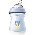 Chicco Natural Feeling 250ml Baby Milk Feeding Bottle with Wide Neck, Anti-Colic for Easy Milk Flow, for Babies & Toddlers 2m+ (Blue)