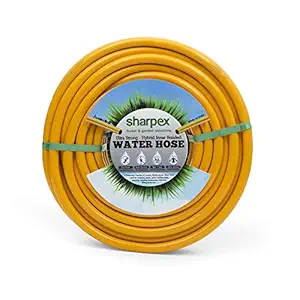 Sharpex Light Weight Hybrid Heavy Duty Garden Hose Pipe Best Choice for Watering and Washing, 20 MT - Great for Industrial or Domestic Use in Your Yard