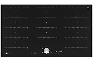 ‎NEFF NEFF T69TTX4L0, N 90, Induktionskochfeld, autarkes Glaskeramik-Kochfeld 93 cm breit, Twist Pad, Flex Induction, Home Connect, Smart Hood Automatic, aufliegend, Schwarz