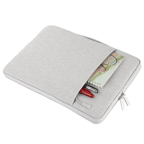 MOSISO Polyester Gewebe Multifunktionshülsen Aktenkoffer Handtaschen Kasten Abdeckung für 14 Zoll Notebook Computer Ultrabook, Grau - 4
