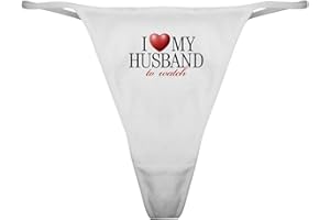 CafePress I Love My Husband to Watch Classic Thong Underwear, Womens Panties
