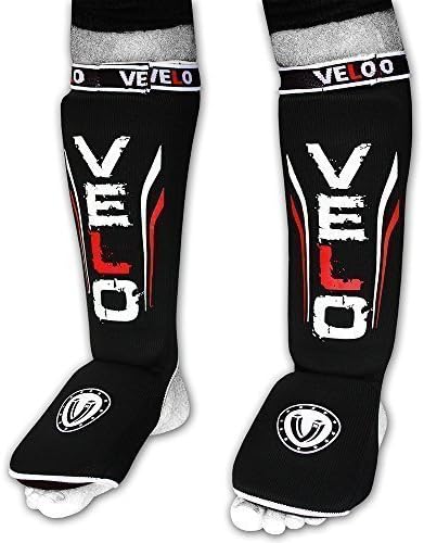 Resilient VELO Shin instep pad leg foot Guards UFC MMA boxing (M)
