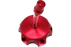 Gazechimp Motorrad Aluminium Tankdeckel Tankkappe mit Schlauch für 70/110/ 125/140/ 150/ 160ccm Dirt Bike, Pitbike, ATV, Quad, Leichter Einbau - rot