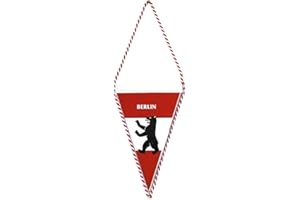 FAN-O-MENAL Wimpel mit beidseitigem Motivdruck - Berlin - Gr. ca. 13 x 8 cm - 07701 - Flagge Banner Fahne