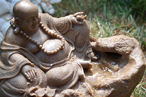 Toller Zimmerbrunnen Buddha mit Led Lampe Raumbelüfter Figur - 7