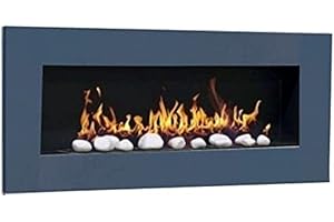 KAMINBAU MIERZWA Bio Camino e Brucia il gel XXL PLUS Design Camino a parete Camino al Bioetanolo BIO ETANOLO e Brucia il gel Caminetto Biocamino (antracite)