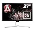 Produktbild AOC Agon AG271UG 68 cm (27 Zoll) Monitor (HDMI, USB Hub, Displayport, 4ms Reaktionszeit, 60 Hz, 3840x2160, Nvidia G-Sync) schwarz/rot