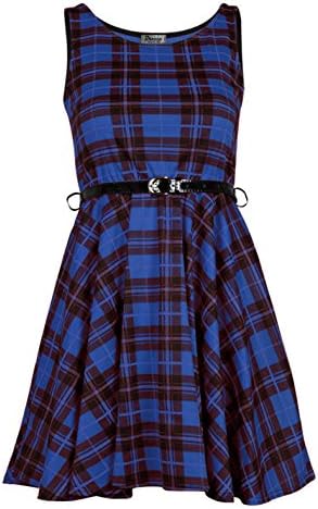 Swagg Fashions Women's Skater Dress, Blue, S/M 8-10