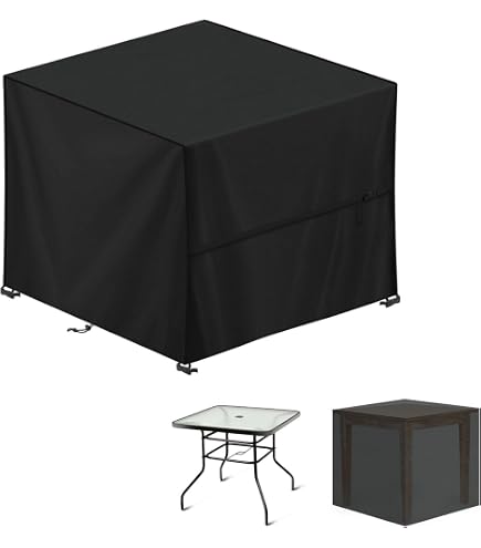 Copertura Tavolo E Sedie Da Esterno | 190x120x105 Cm | Tessuto Oxford 420D Impermeabile | Antivento E Antipolvere