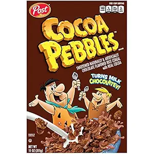 Cocoa Pebbles Chocolate Flavoured Rice Cereal with Real Cocoa, 311 g