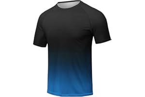 Huayuzh Men's UV Rash Vest Mens Short Sleeve Swimming T Shirt UPF 50+ Rash Guards Quick Drying Summer Surfing Beach Top