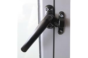 KAFENDA Manija de puerta y ventana de aleación de aluminio dentro y fuera de la ventana con bisagras con cerradura de manija de rueda Hebilla de empujar y jalar de 7 caracteres