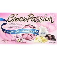 Cioco Passion - Confetti di cioccolato al latte, con Cuore di Cioccolato Bianco - 1kg