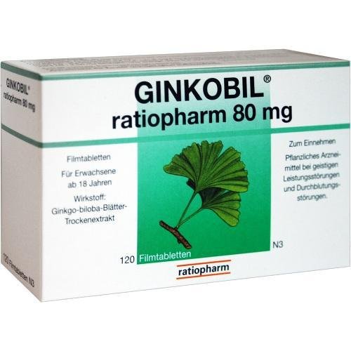 Preisvergleich Produktbild GINKOBIL RATIO 80MG FTA 120St Filmtabletten PZN:6680852