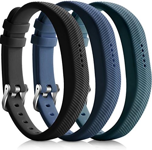 iBREK Fitbit Flex 2 Replacement Strap with Metal Clasp(No Tracker)-3 Pack:Black&amp;Navy&amp;Slate