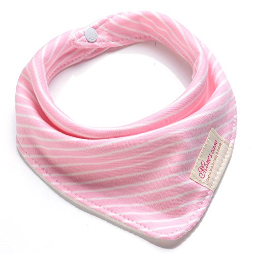 Baby Dreieckstuch Lätzchen 6er Pack Halstücher Spucktücher Sabberlätzchen mit Druckknöpfen für Mädchen Kleinkinder Neugeborenes Baby Geschenk Saugfähig Weich Größenverstellbar - 8