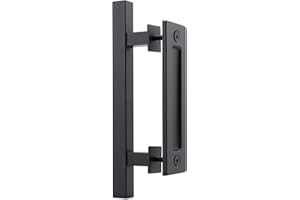 ‎LPRAER Lpraer 30CM Schiebetüren Griff Schwarze Scheunentorgriff Schiebetür zieht-Griff Schiebe Türgriff Küchengriffe für Scheunentore Schranktüren Gartenhäuser (Rechteckiger Griff)