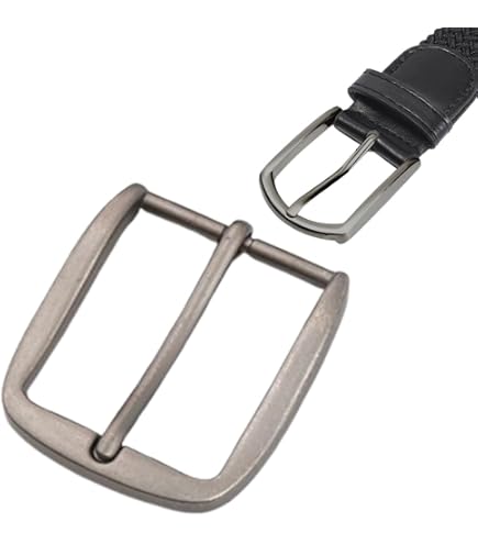 UNICRFTALE Lot De 2 Boucles De Ceinture Carrées 50mm - Boucles De Rechange à Une Broche Pour Ceintures En Cuir Noir - Accessoires Solides Homme Femme