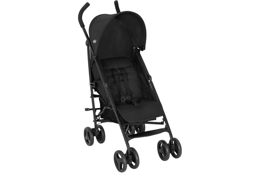 Graco EZLite, ultimate easy-to-use lightweight stroller at only 6.6kg for on-the-go families. Suitable from birth to approx. 3 years (15kg), Midnight fashion, Black
